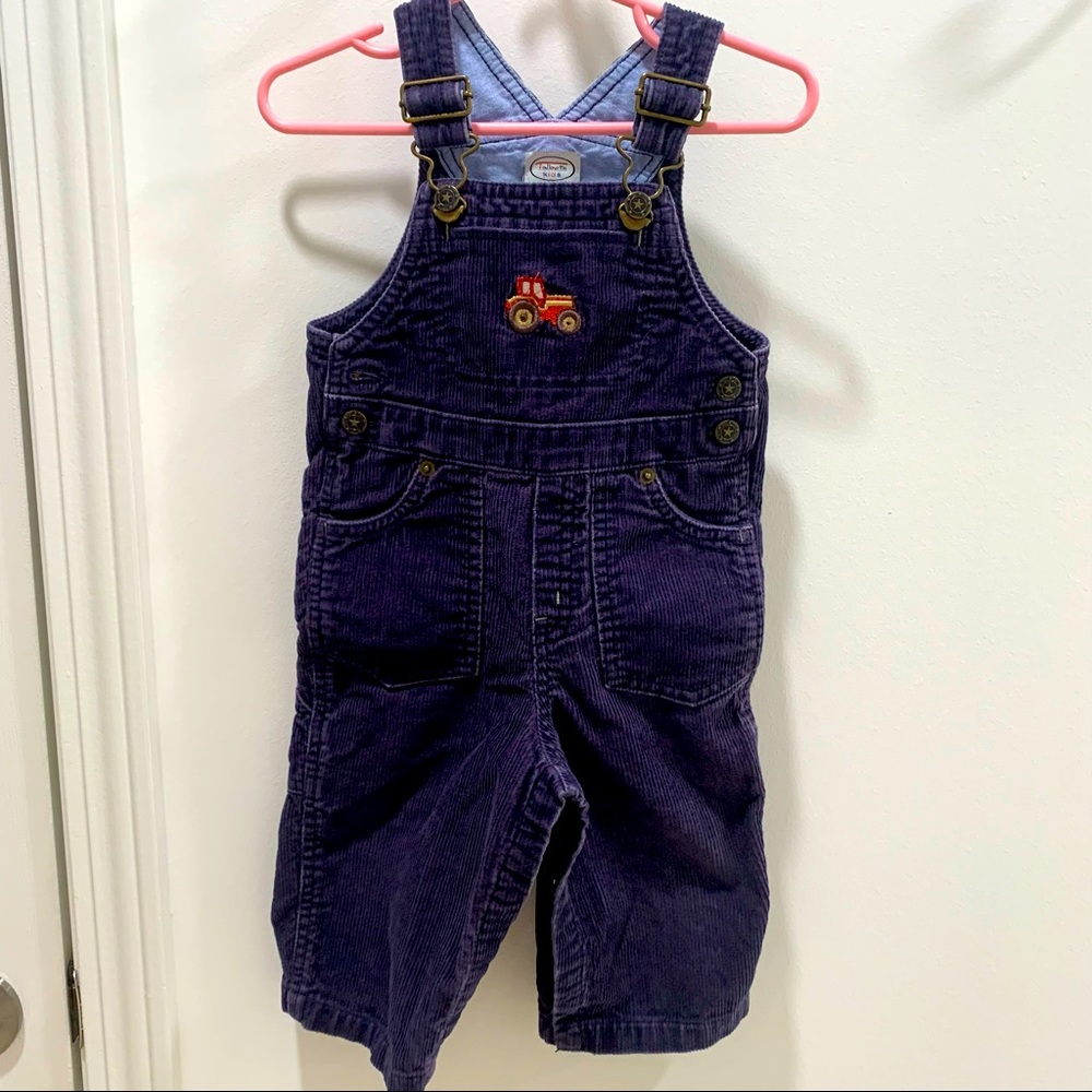 Talbots Navy Corduroy Tractor Overalls 12 Months